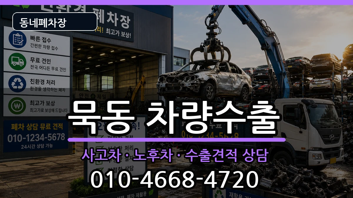 서울특별시중랑구묵동 차량수출 차량 처리 안내 이미지 2