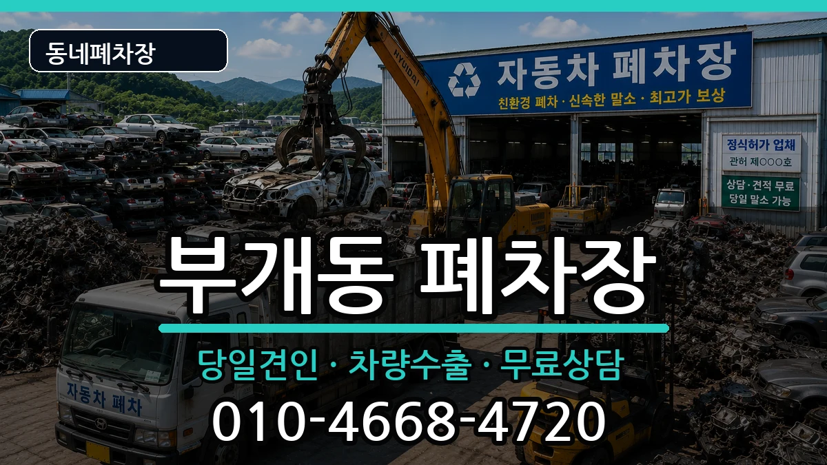 인천광역시부평구부개동 폐차 인천광역시부평구부개동 폐차 차량 처리 안내 이미지 2