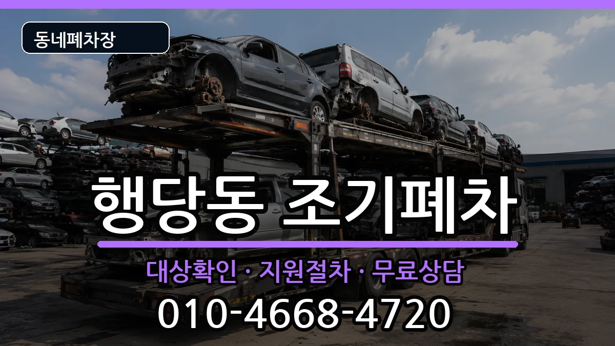 서울특별시성동구행당동  조기폐차 주의사항형