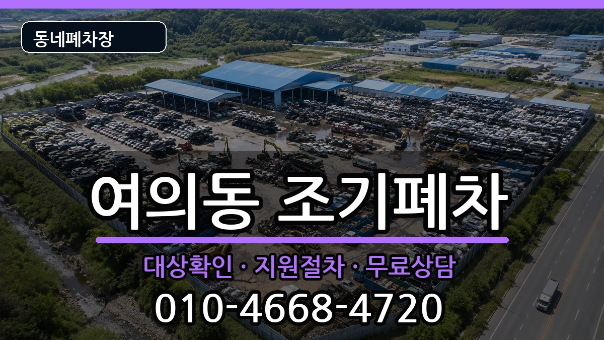 서울특별시영등포구여의동  조기폐차 서류형