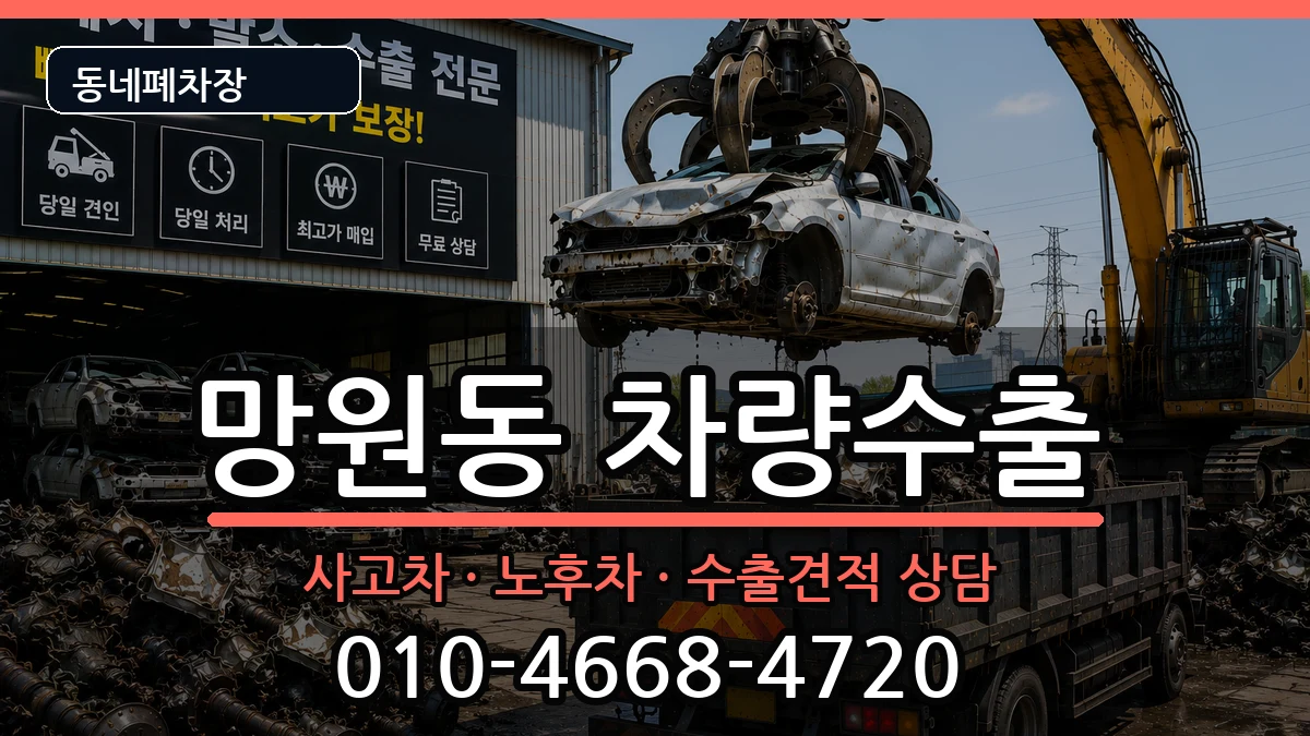 서울특별시마포구망원동 차량수출 차량 처리 안내 이미지 1