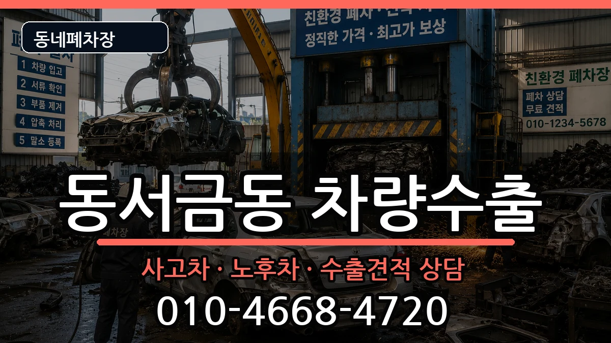 경상남도사천시동서금동 차량수출 차량 처리 안내 이미지 1