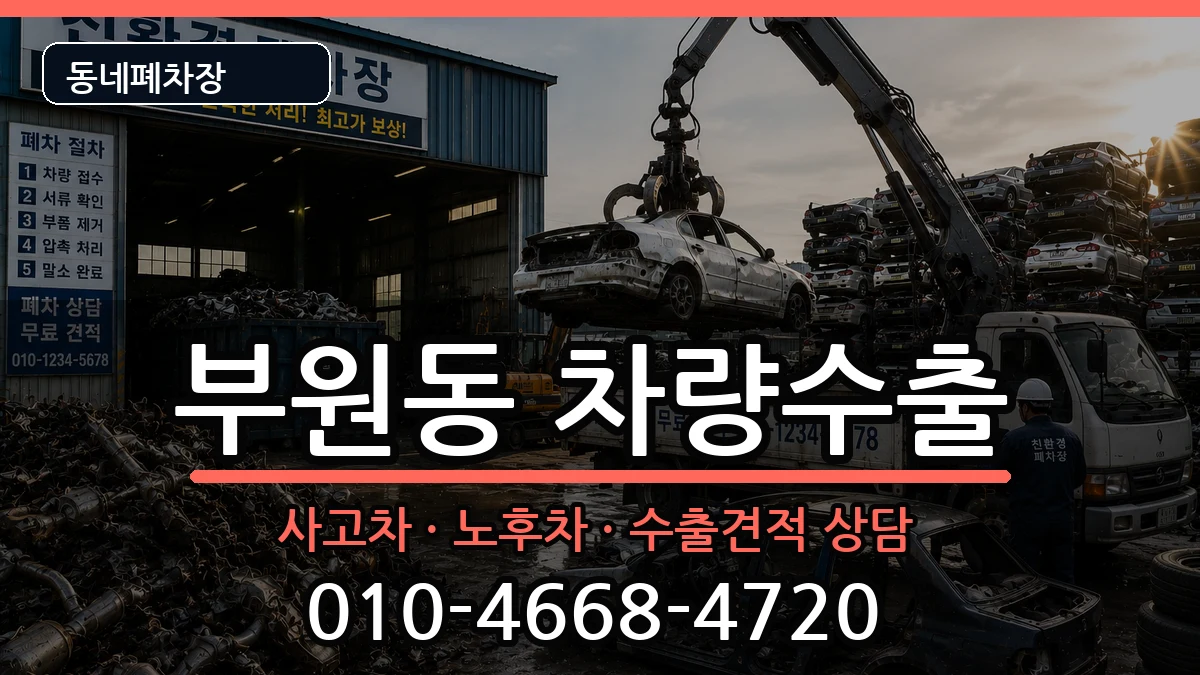 경상남도김해시부원동 차량수출 차량 처리 안내 이미지 2