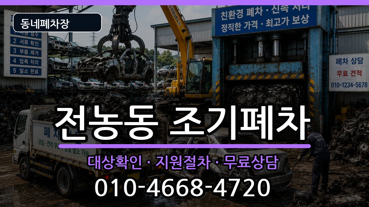 서울특별시동대문구전농동 조기폐차 차량 처리 안내 이미지 1