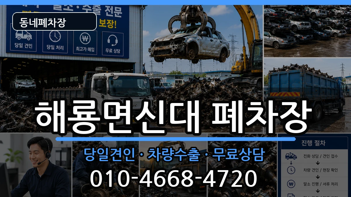 전라남도순천시해룡면신대 폐차 전라남도순천시해룡면신대 폐차 차량 처리 안내 이미지 1