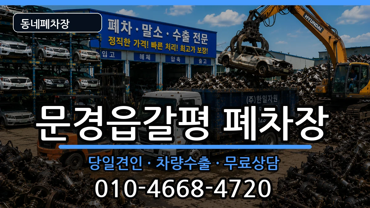 경상북도문경시문경읍갈평  폐차 절차형