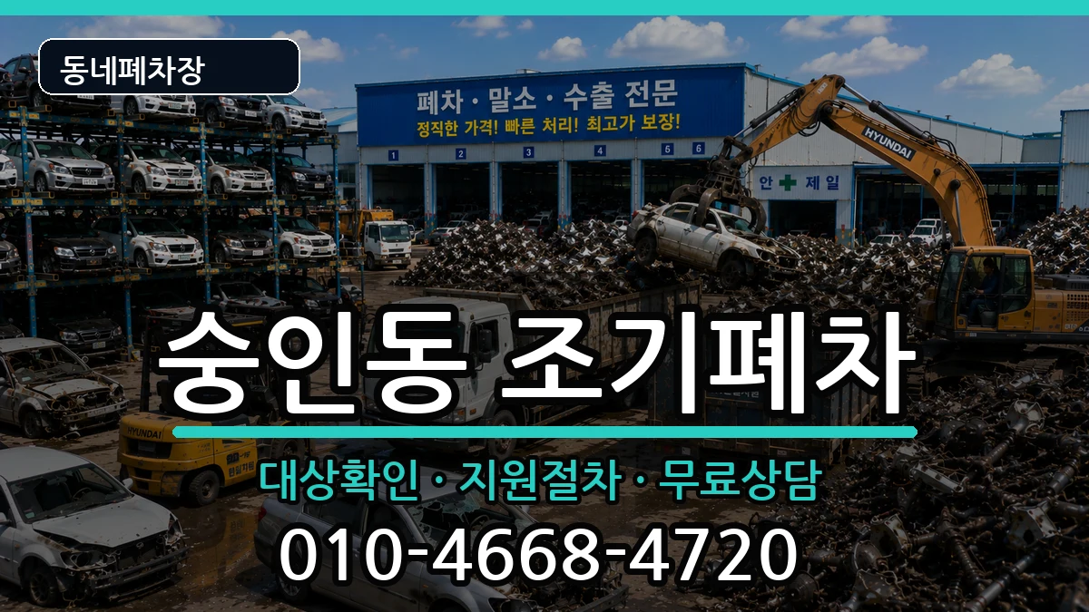 서울특별시종로구숭인동 조기폐차 차량 처리 안내 이미지 1