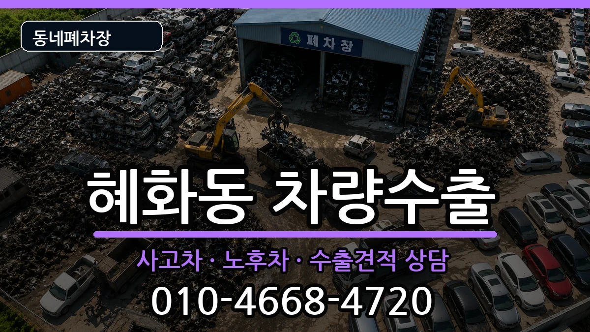 서울특별시종로구혜화동 차량수출 차량 처리 안내 이미지 1