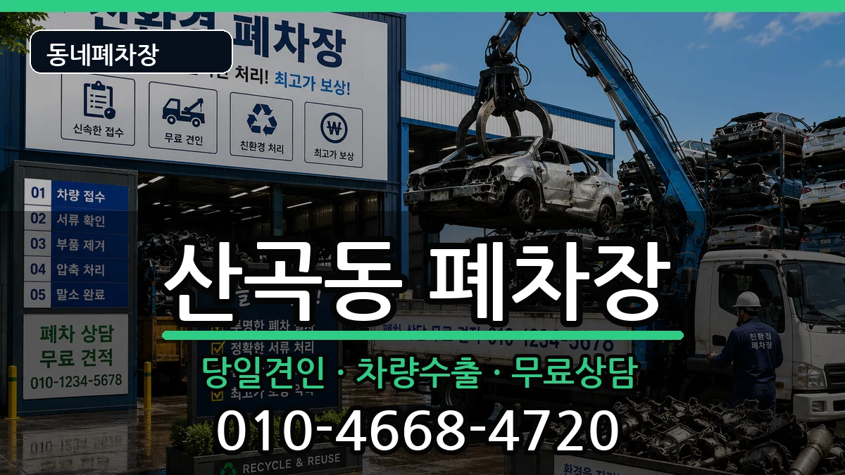 인천광역시부평구산곡동 폐차 차량 처리 안내 이미지 1