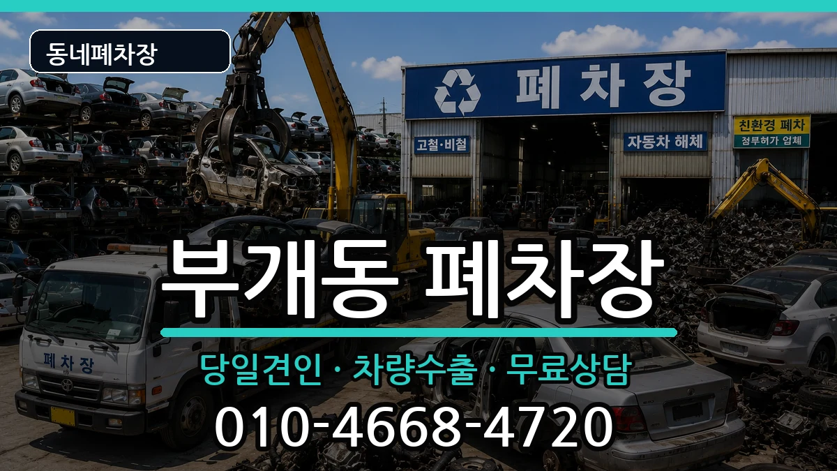 인천광역시부평구부개동 폐차 인천광역시부평구부개동 폐차 차량 처리 안내 이미지 1