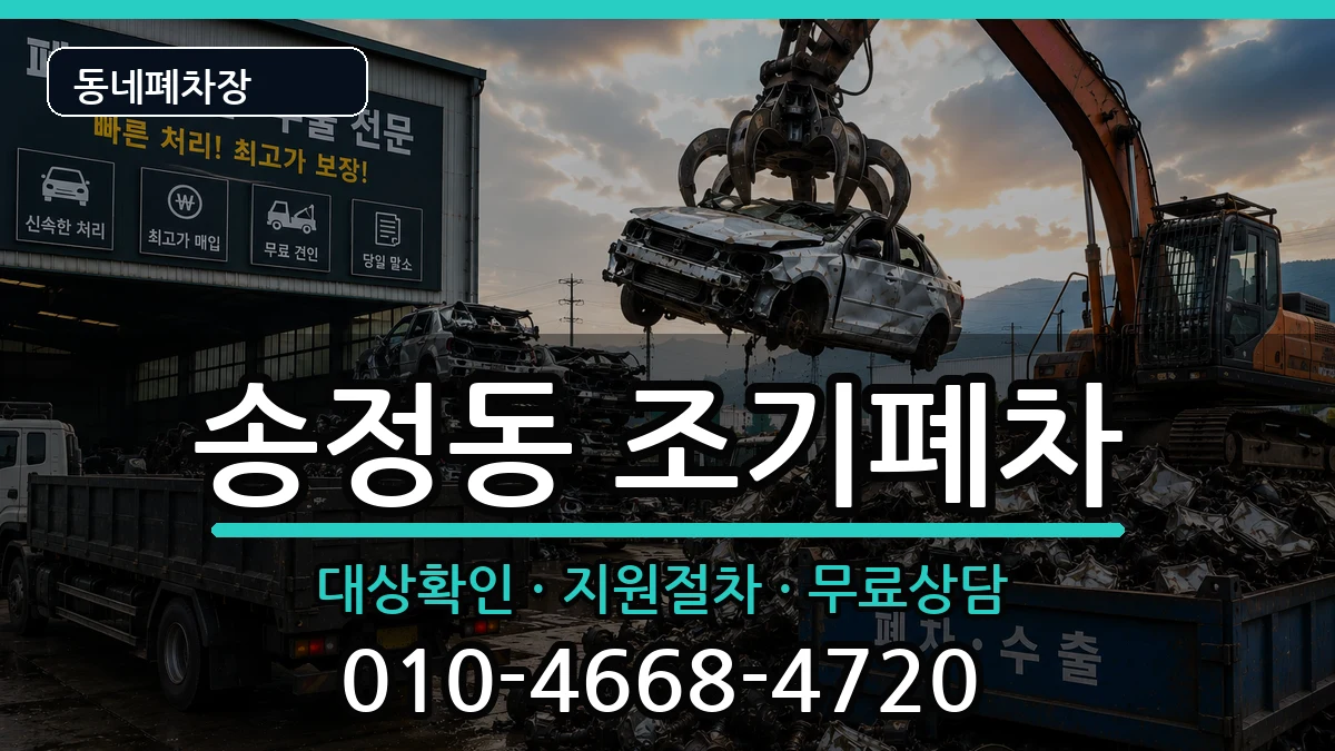 부산광역시해운대구송정동 조기폐차 차량 처리 안내 이미지 1