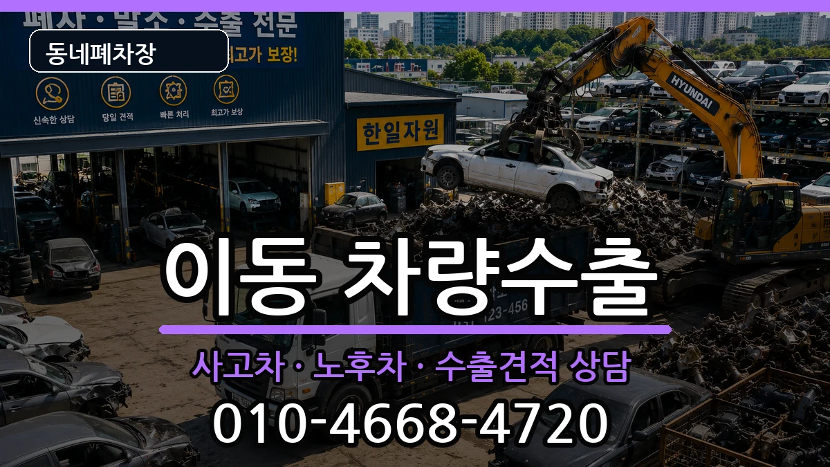 경상남도창원시진해구이동 차량수출 차량 처리 안내 이미지 1