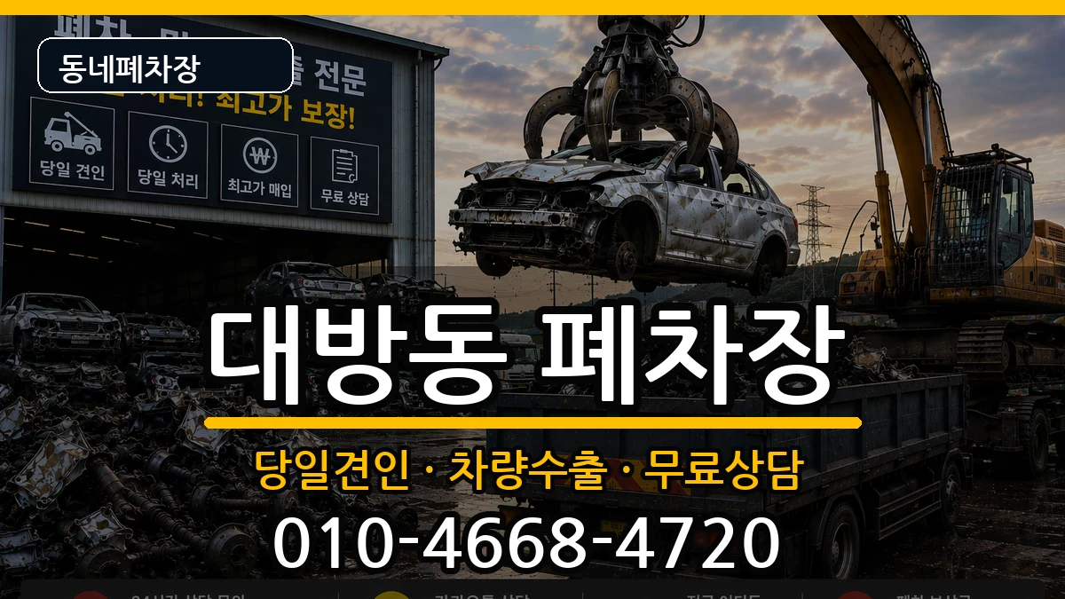 서울특별시동작구대방동  폐차 주의사항형