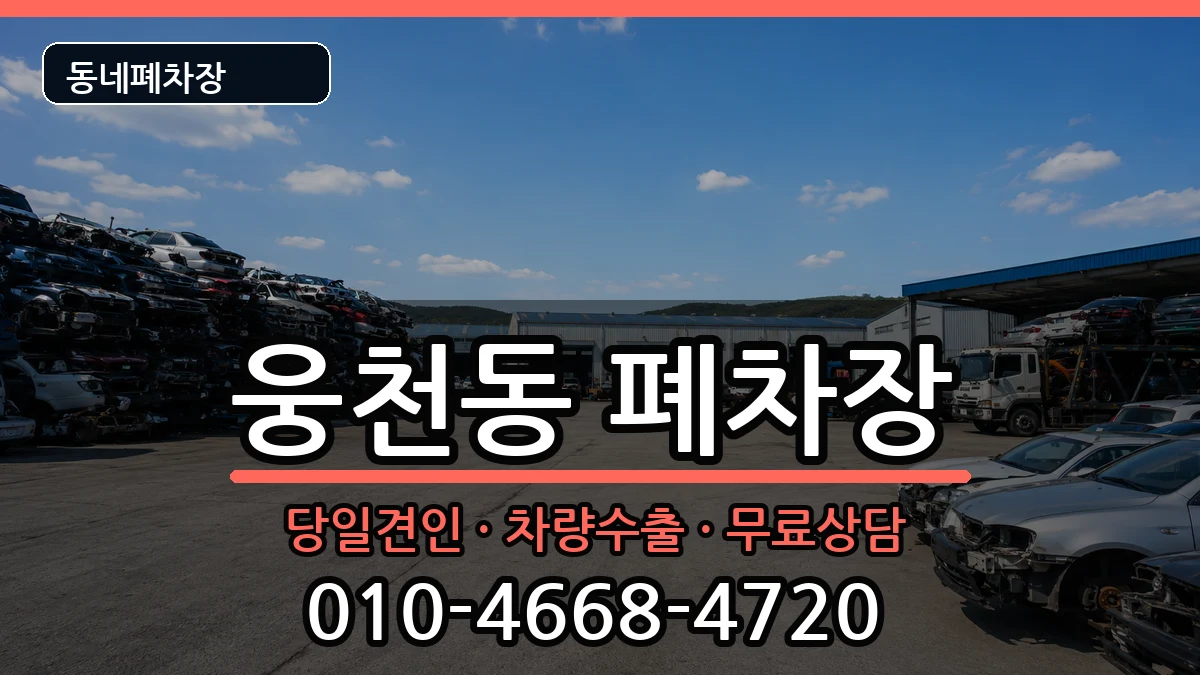 경상남도창원시진해구웅천동  폐차 주의사항형