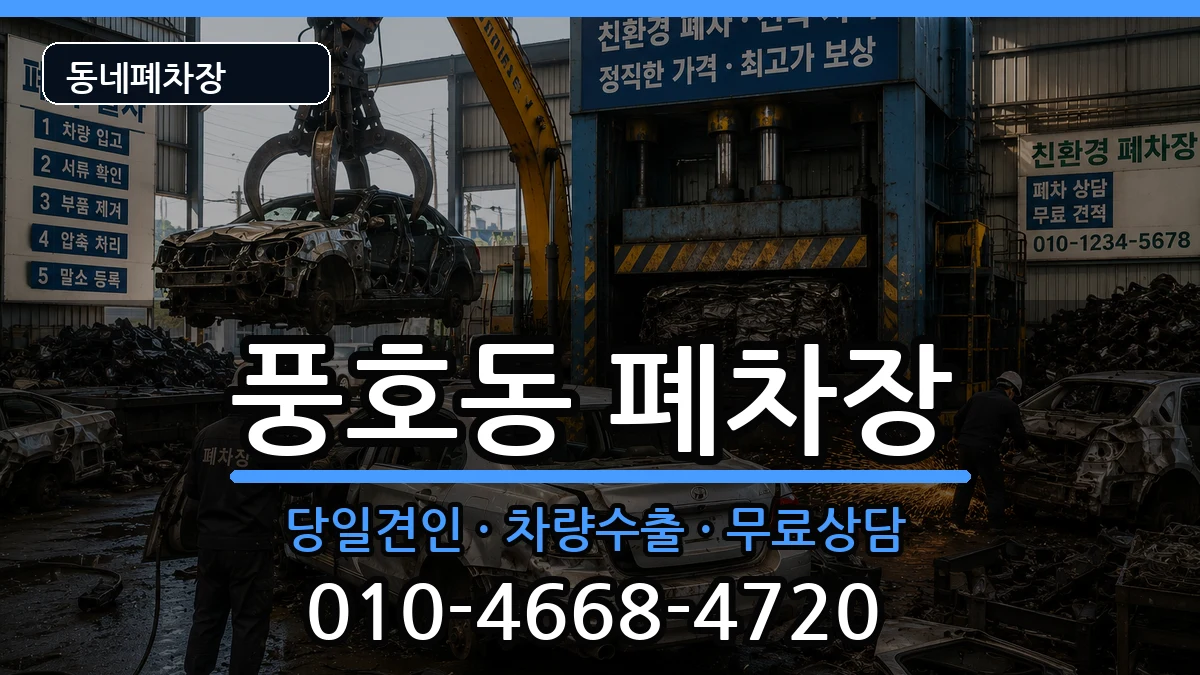 경상남도창원시진해구풍호동 폐차 경상남도창원시진해구풍호동 폐차 차량 처리 안내 이미지 3