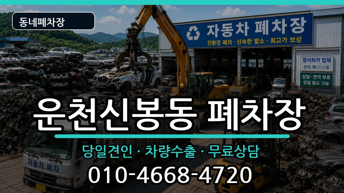 충청북도청주시흥덕구운천신봉동  폐차 주의사항형