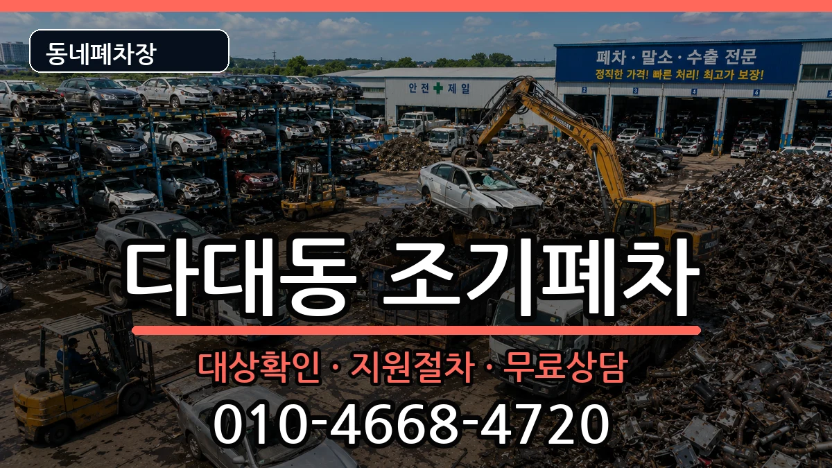 부산광역시사하구다대동 조기폐차 차량 처리 안내 이미지 2