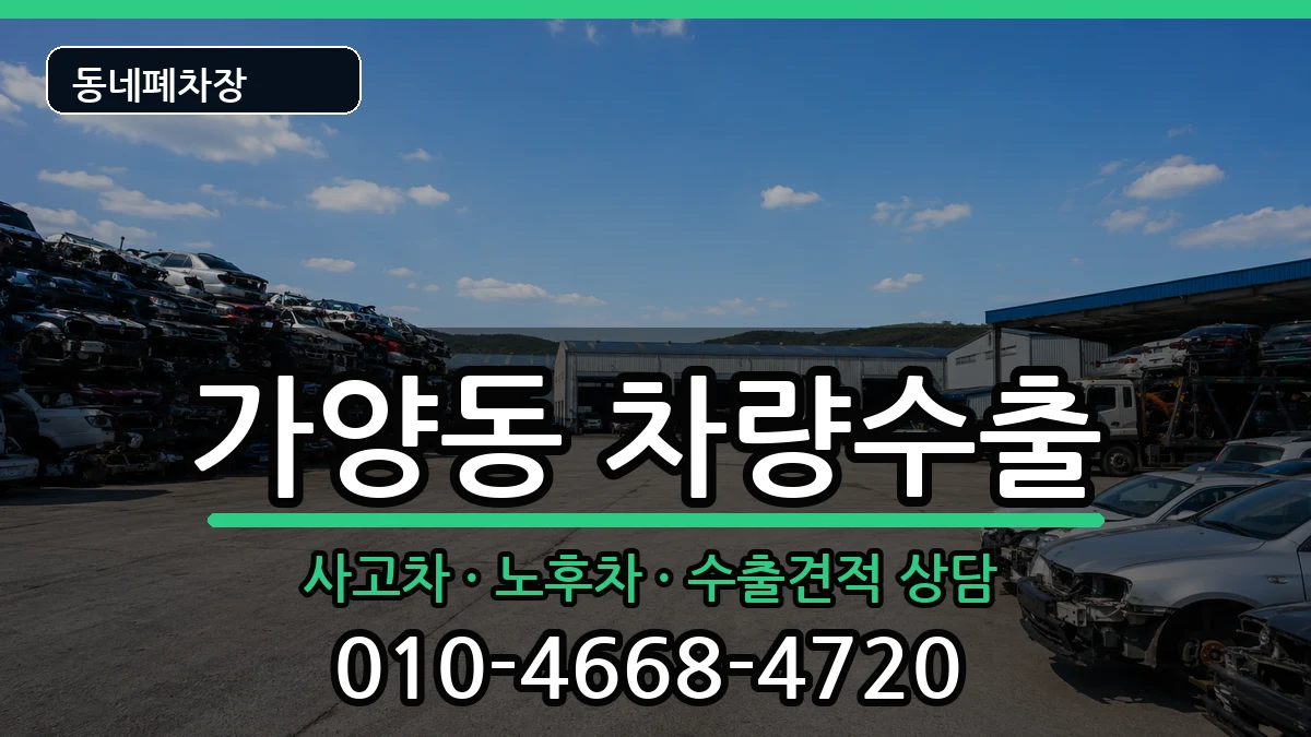서울특별시강서구가양동  차량수출 주의사항형