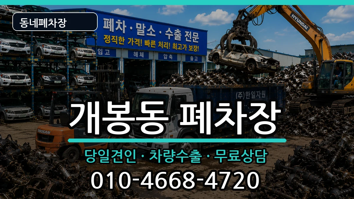 서울특별시구로구개봉동 폐차 서울특별시구로구개봉동 폐차 차량 처리 안내 이미지 1