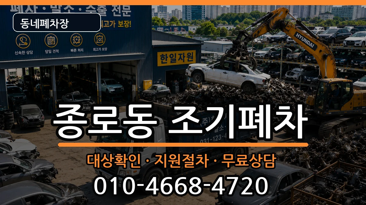 서울특별시종로구종로동 조기폐차 서울특별시종로구종로동 조기폐차 차량 처리 안내 이미지 2