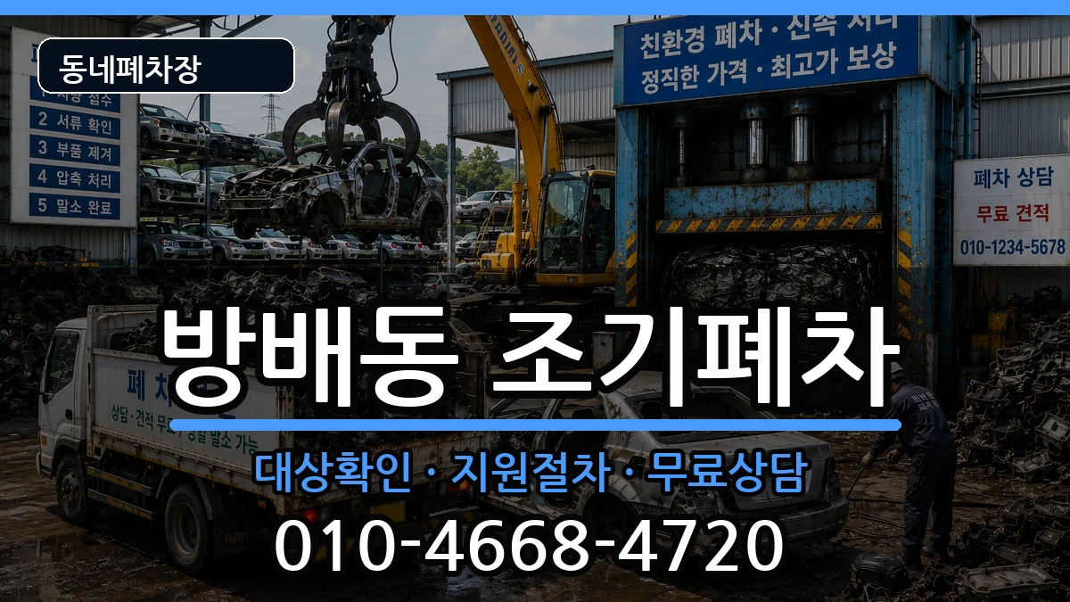 서울특별시서초구방배동 조기폐차 차량 처리 안내 이미지 1