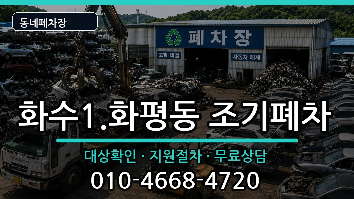 인천광역시동구화수1.화평동 조기폐차 차량 처리 안내 이미지 1