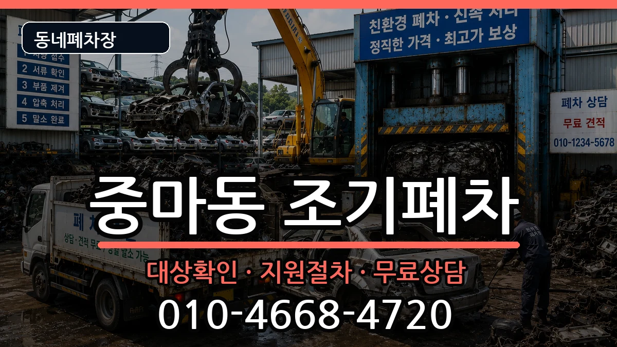 전라남도광양시중마동 조기폐차 전라남도광양시중마동 조기폐차 차량 처리 안내 이미지 1