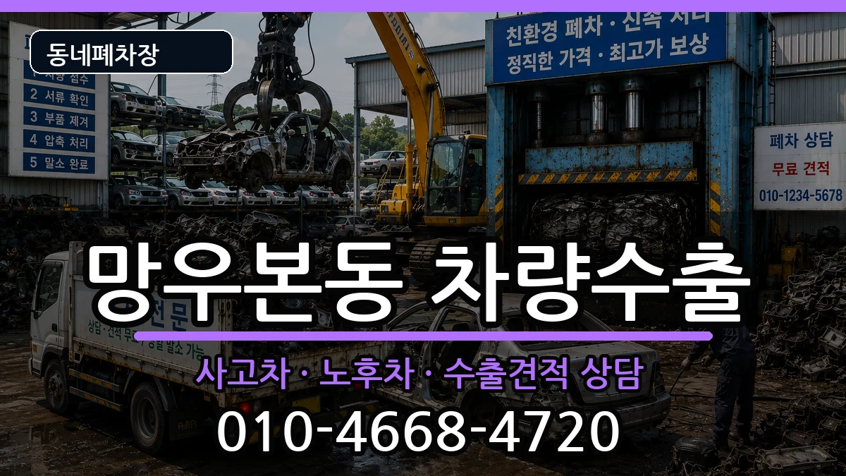 서울특별시중랑구망우본동 차량수출 차량 처리 안내 이미지 3