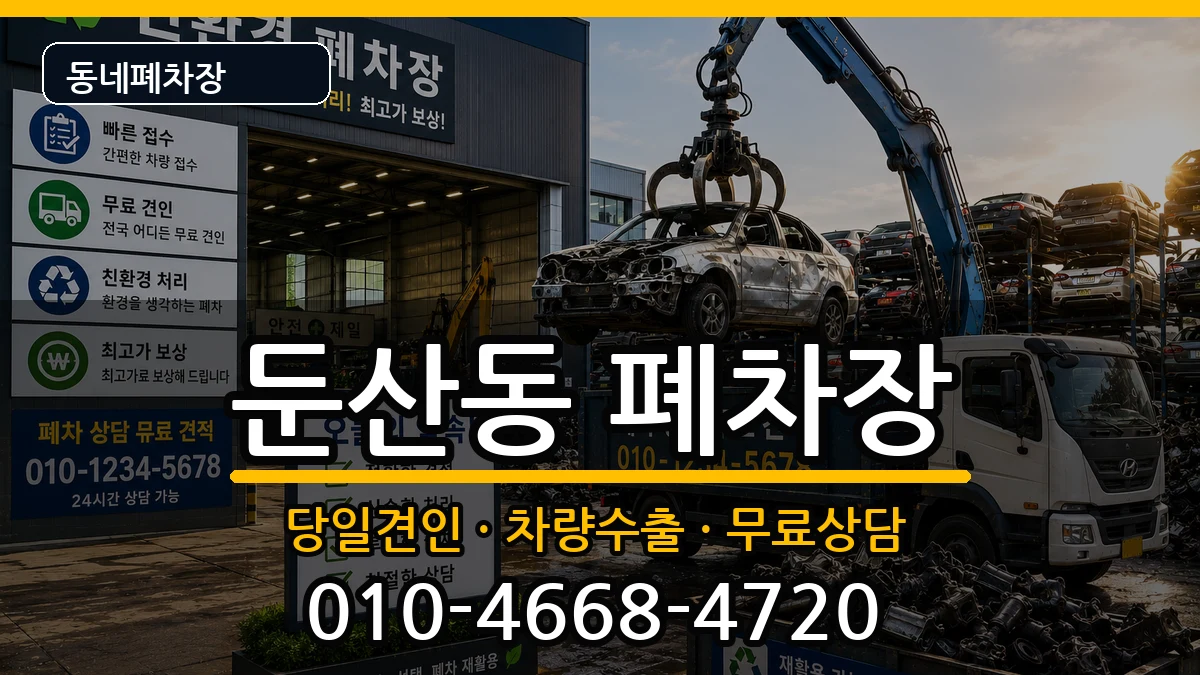 대전광역시서구둔산동  폐차 주의사항형