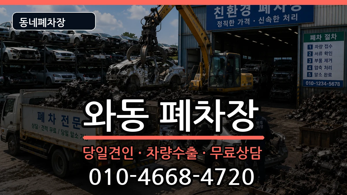 경기도안산시단원구와동 폐차 경기도안산시단원구와동 폐차 차량 처리 안내 이미지 1