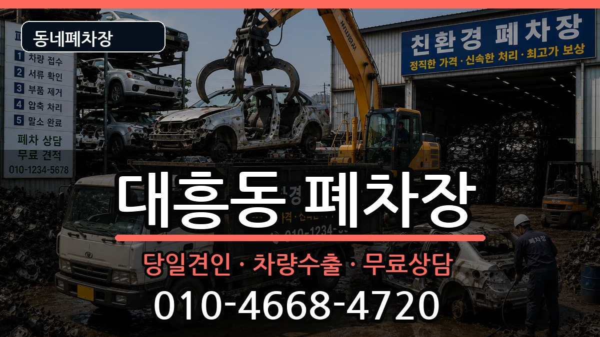 서울특별시마포구대흥동 폐차 서울특별시마포구대흥동 폐차 차량 처리 안내 이미지 2