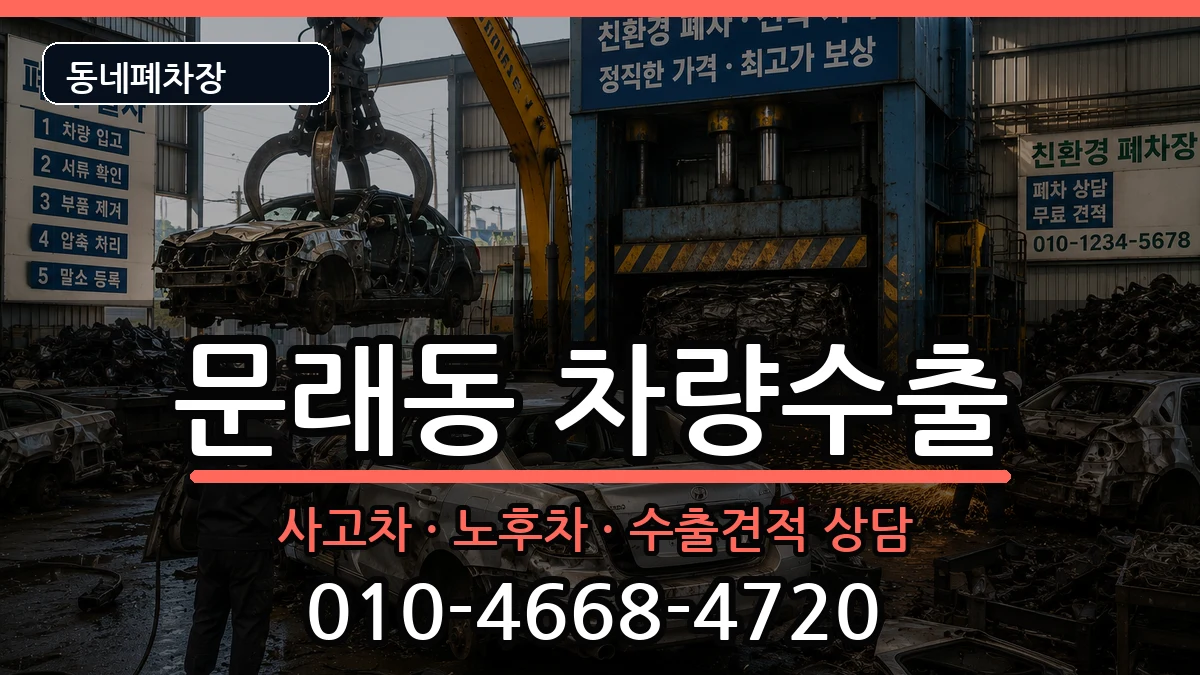 서울특별시영등포구문래동 차량수출 차량 처리 안내 이미지 1