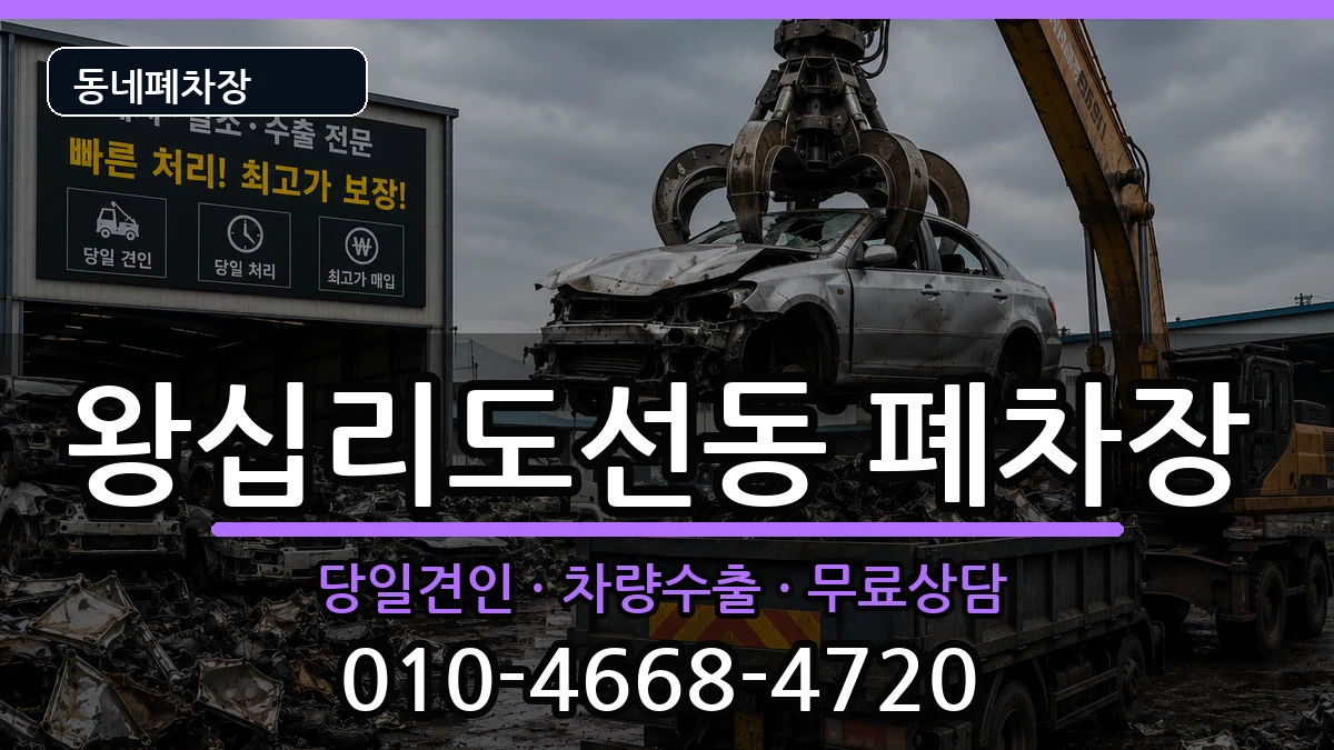 서울특별시성동구왕십리도선동  폐차 사례형