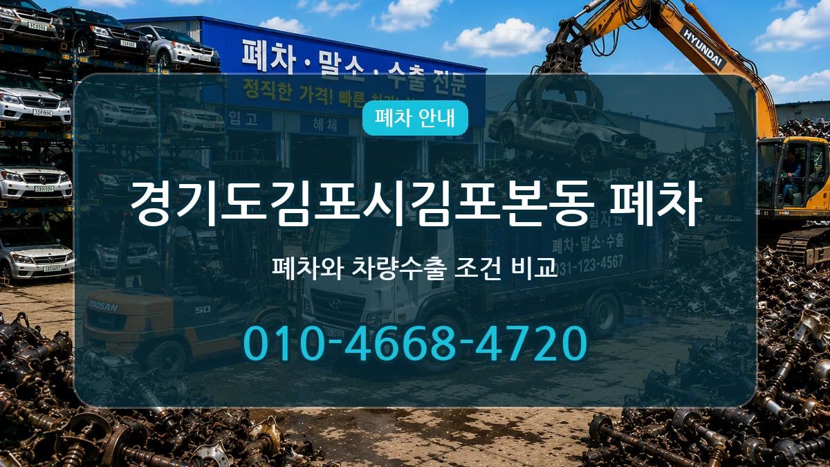 경기도김포시김포본동 폐차 경기도김포시김포본동 폐차 차량 처리 안내 이미지 3