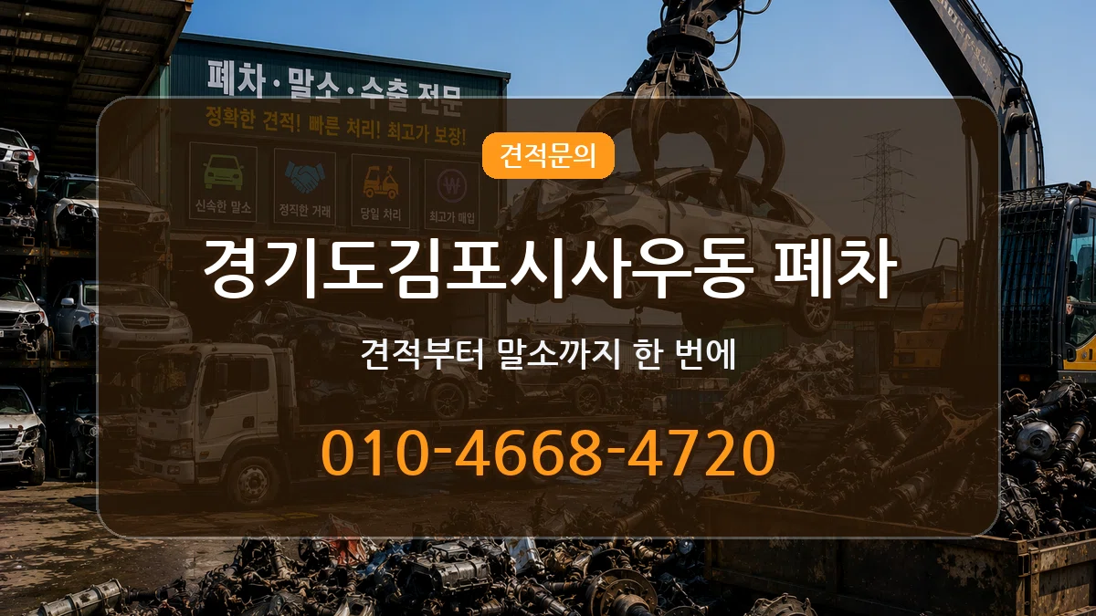 경기도김포시사우동 폐차 경기도김포시사우동 폐차 차량 처리 안내 이미지 3