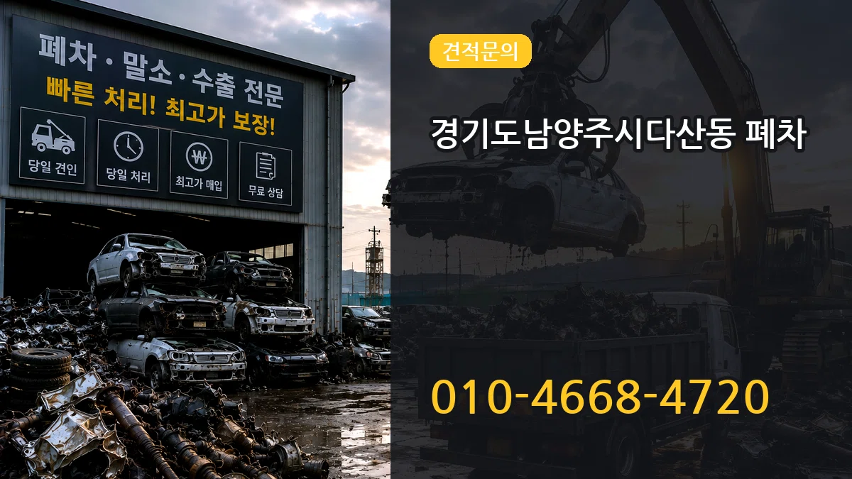 경기도남양주시다산동 폐차 경기도남양주시다산동 폐차 차량 처리 안내 이미지 3