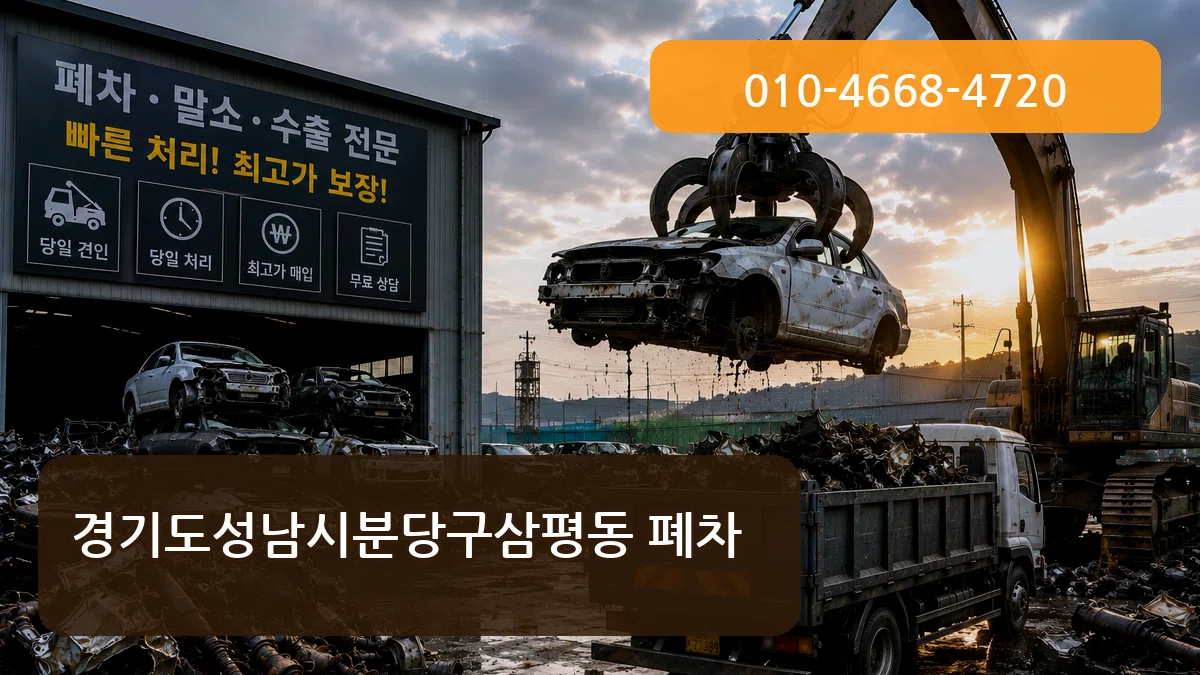 경기도성남시분당구삼평동 폐차 경기도성남시분당구삼평동 폐차 차량 처리 안내 이미지 1