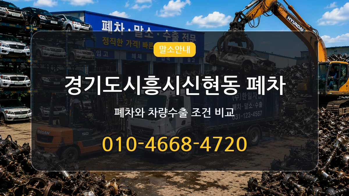 경기도시흥시신현동 폐차 경기도시흥시신현동 폐차 차량 처리 안내 이미지 2