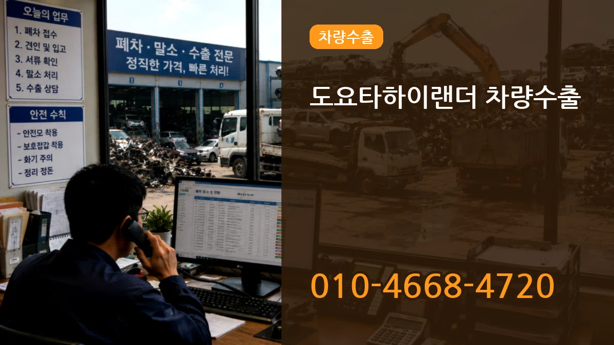 도요타하이랜더 차량수출 도요타하이랜더 차량수출 차량 처리 안내 이미지 3