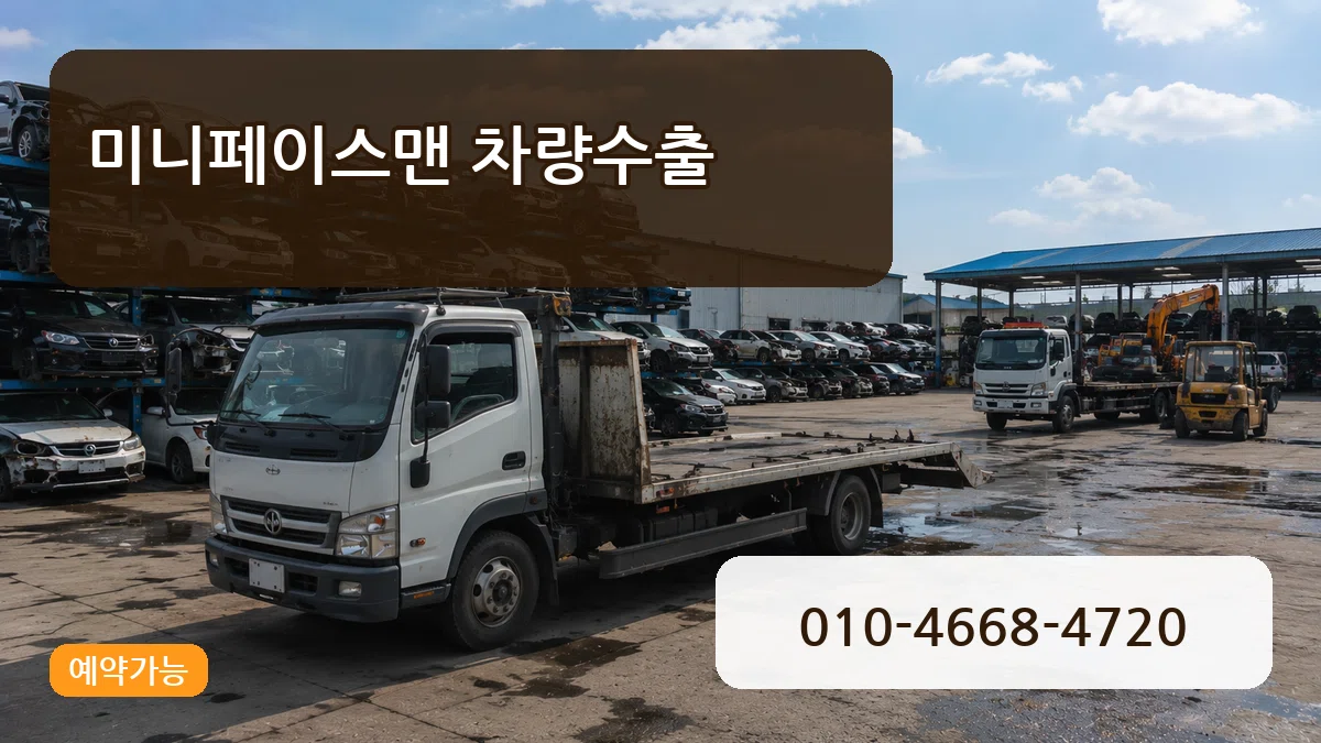 미니페이스맨 차량수출 미니페이스맨 차량수출 차량 처리 안내 이미지 1