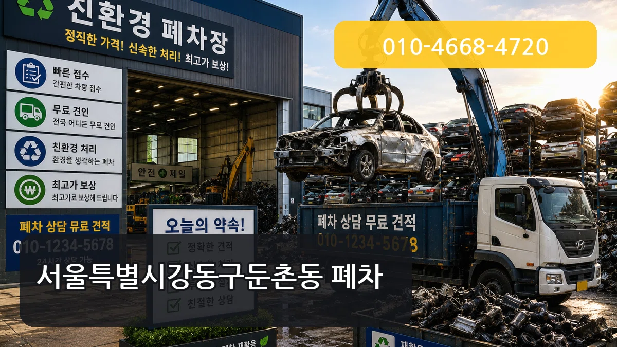 서울특별시강동구둔촌동 폐차 서울특별시강동구둔촌동 폐차 차량 처리 안내 이미지 1
