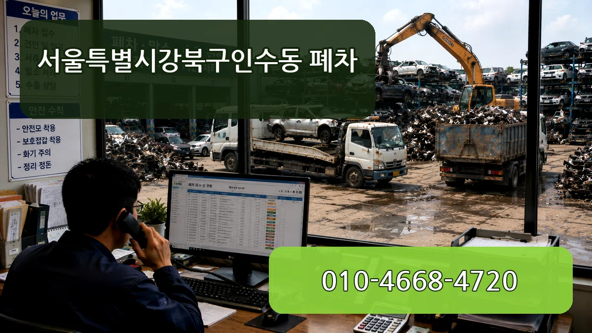 서울특별시강북구인수동 폐차 서울특별시강북구인수동 폐차 차량 처리 안내 이미지 1