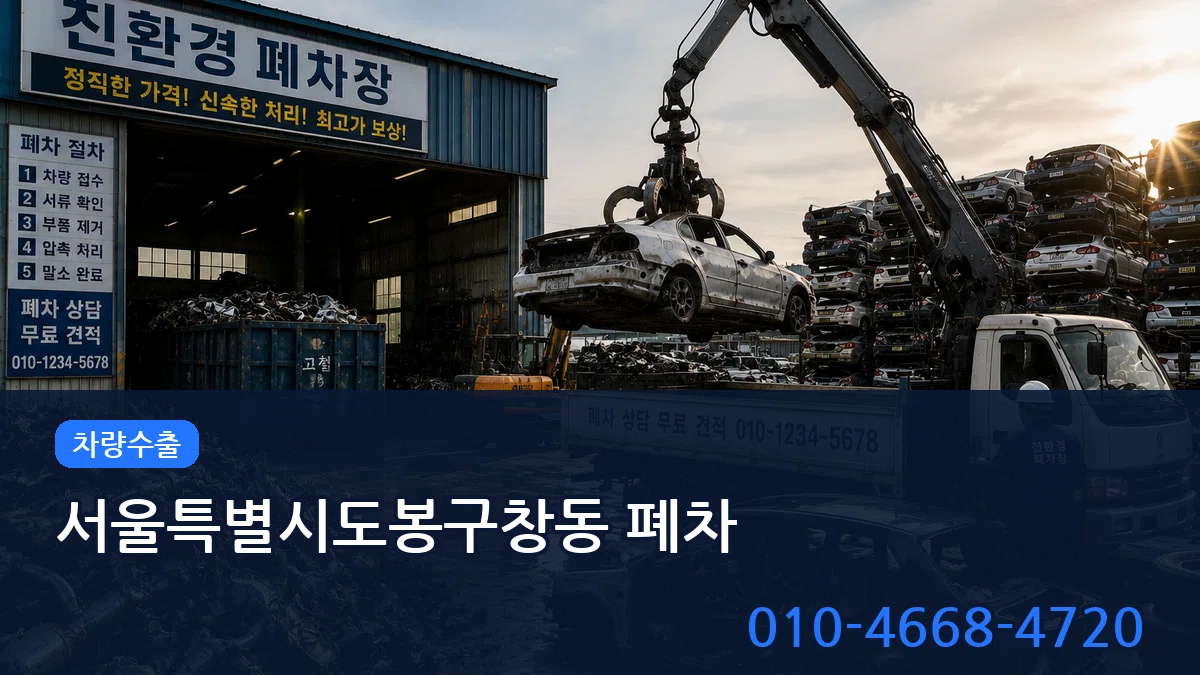 서울특별시도봉구창동 폐차 서울특별시도봉구창동 폐차 차량 처리 안내 이미지 2