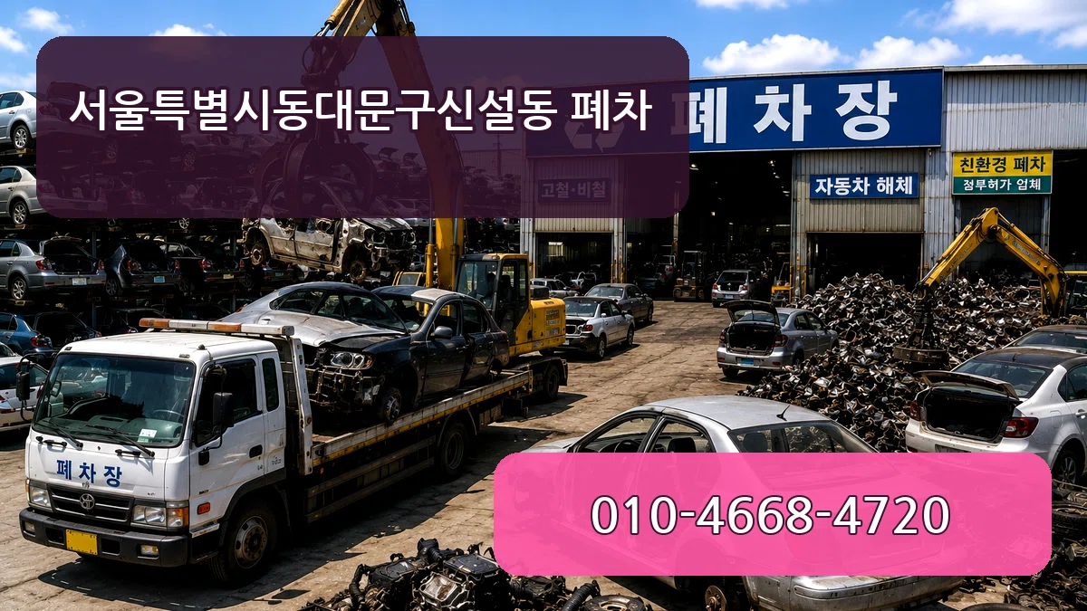 서울특별시동대문구신설동 폐차 서울특별시동대문구신설동 폐차 차량 처리 안내 이미지 1