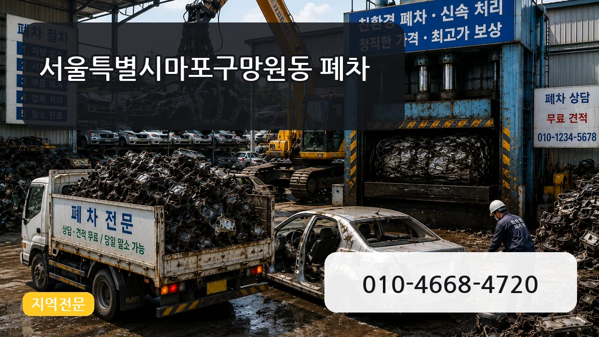 서울특별시마포구망원동 폐차 서울특별시마포구망원동 폐차 차량 처리 안내 이미지 1
