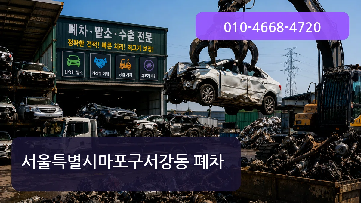 서울특별시마포구서강동 폐차 서울특별시마포구서강동 폐차 차량 처리 안내 이미지 1