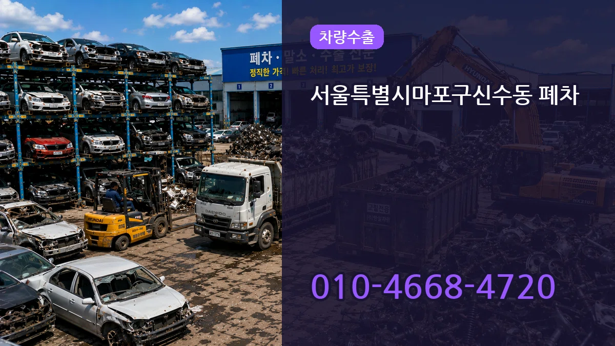 서울특별시마포구신수동 폐차 서울특별시마포구신수동 폐차 차량 처리 안내 이미지 1