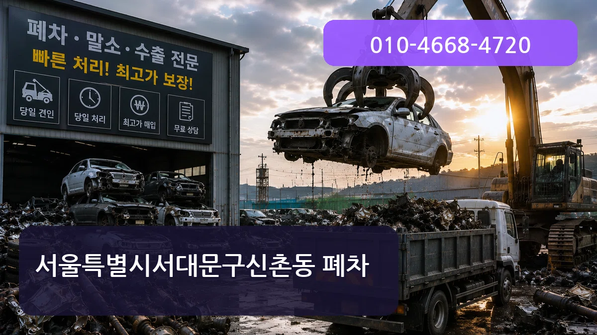 서울특별시서대문구신촌동 폐차 서울특별시서대문구신촌동 폐차 차량 처리 안내 이미지 2