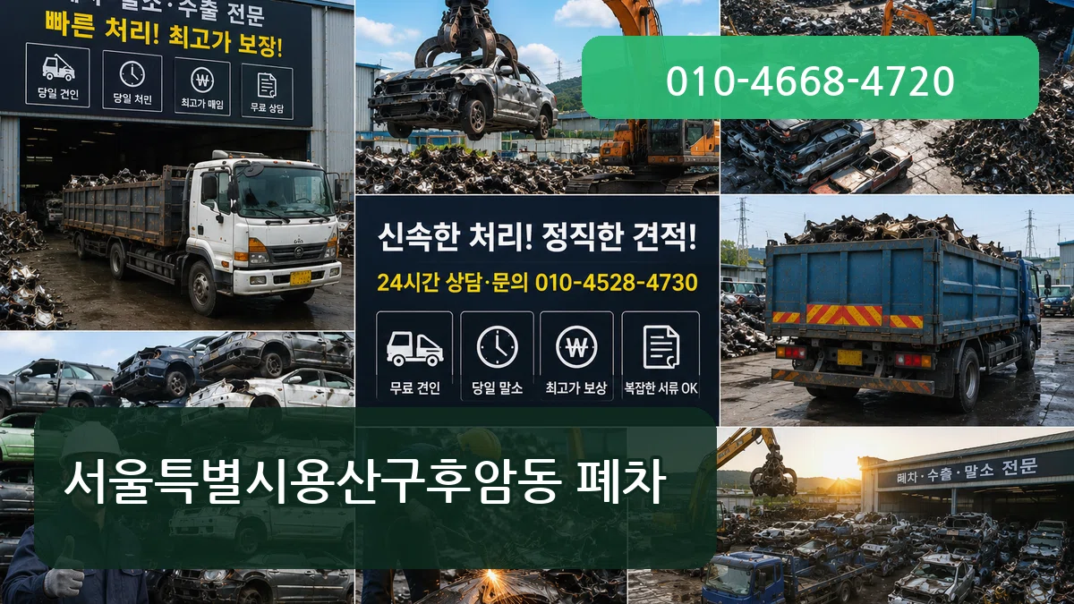 서울특별시용산구후암동 폐차 서울특별시용산구후암동 폐차 차량 처리 안내 이미지 2