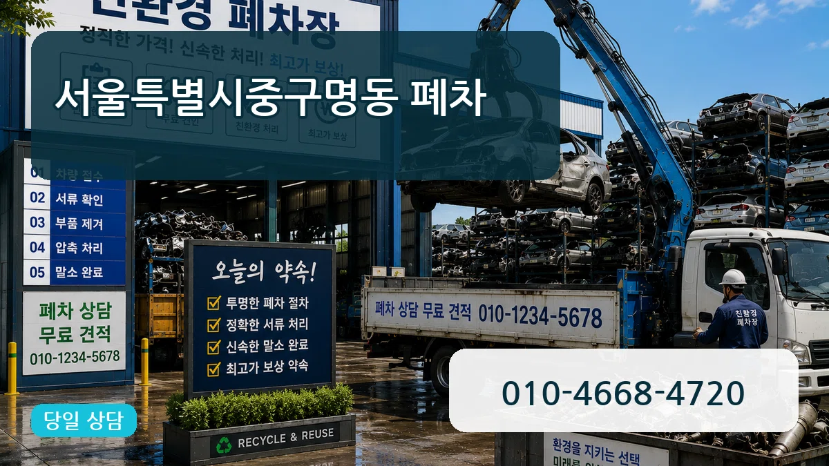 서울특별시중구명동 폐차 서울특별시중구명동 폐차 차량 처리 안내 이미지 1
